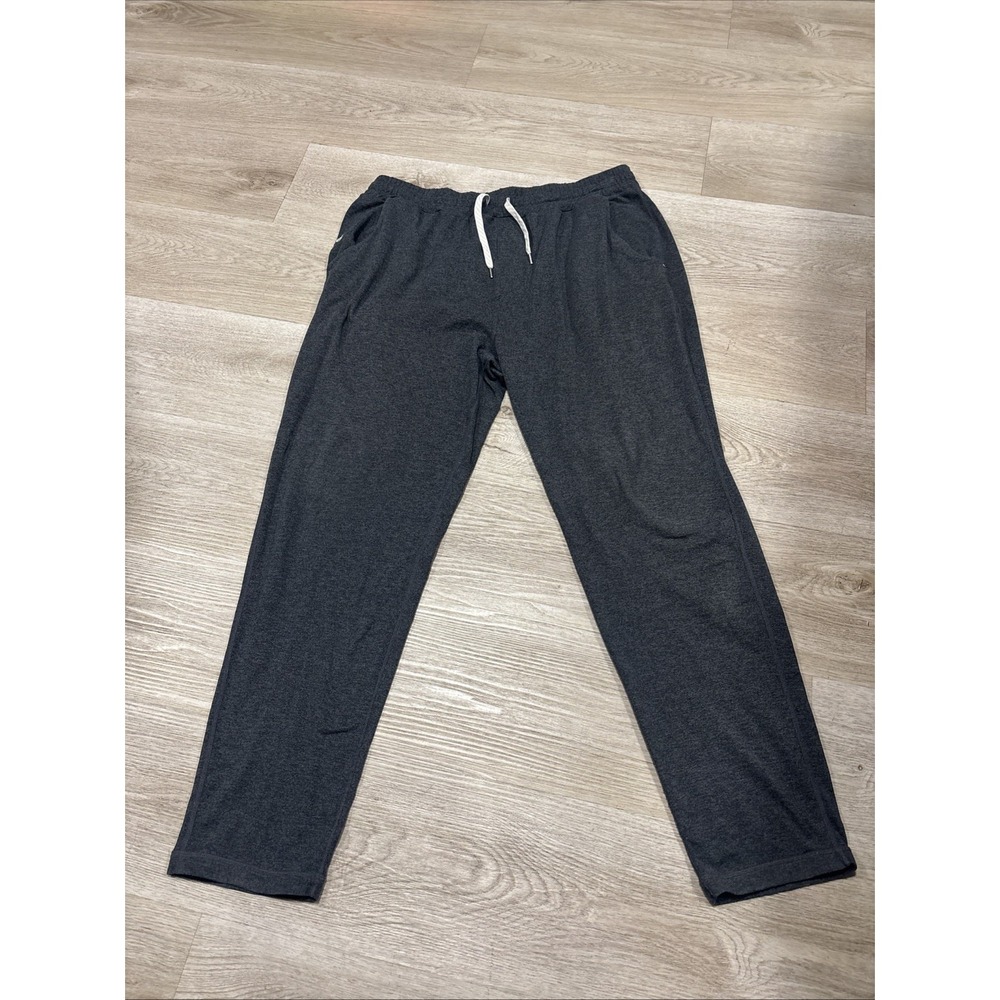 Vuori Ponto Performance Pants Mens XXL Heather Gray Tapered Stretch Jogger V418